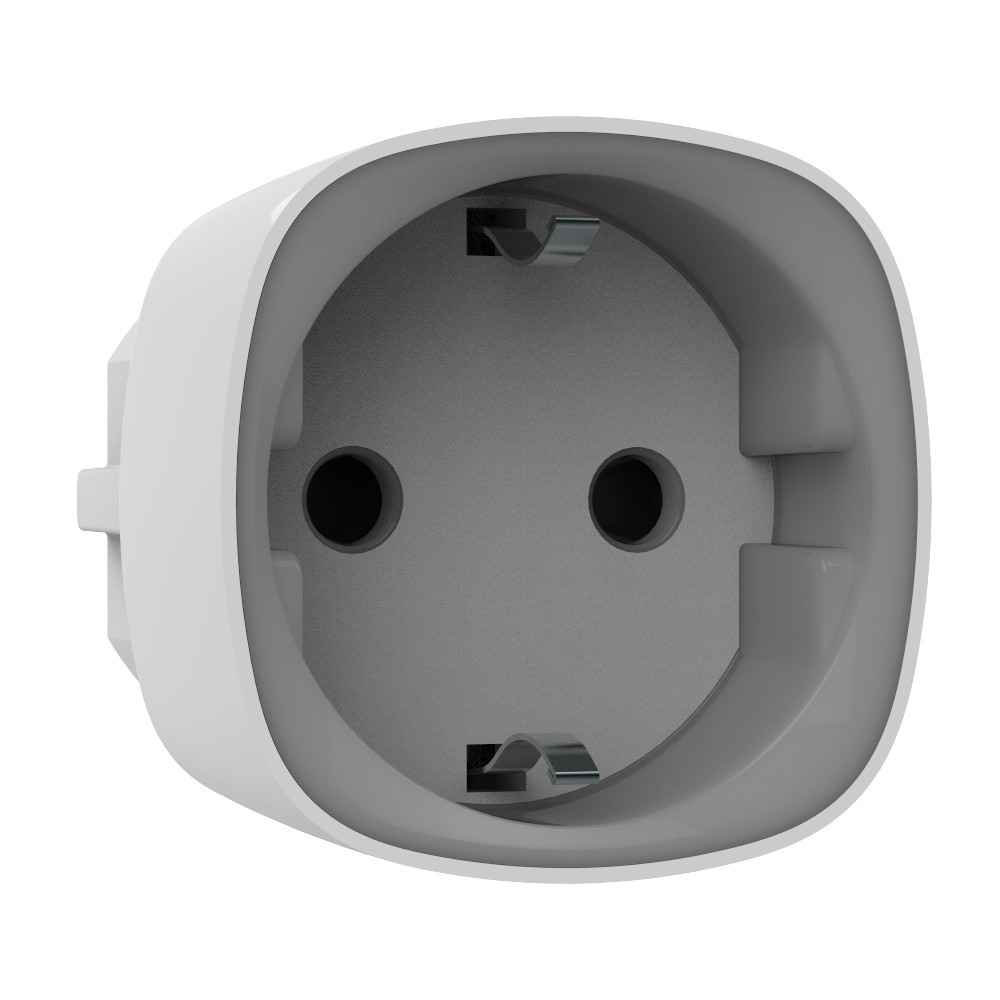 Радіокерована розумна розетка Ajax Socket (type F) Jeweller white з лічильником енергоспоживання  (38209.34.WH1)