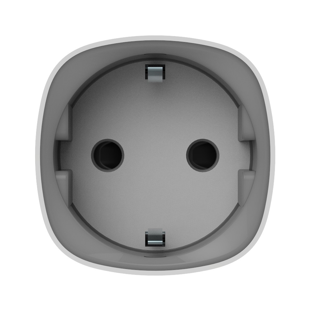 Радіокерована розумна розетка Ajax Socket (type F) Jeweller white з лічильником енергоспоживання  (38209.34.WH1)