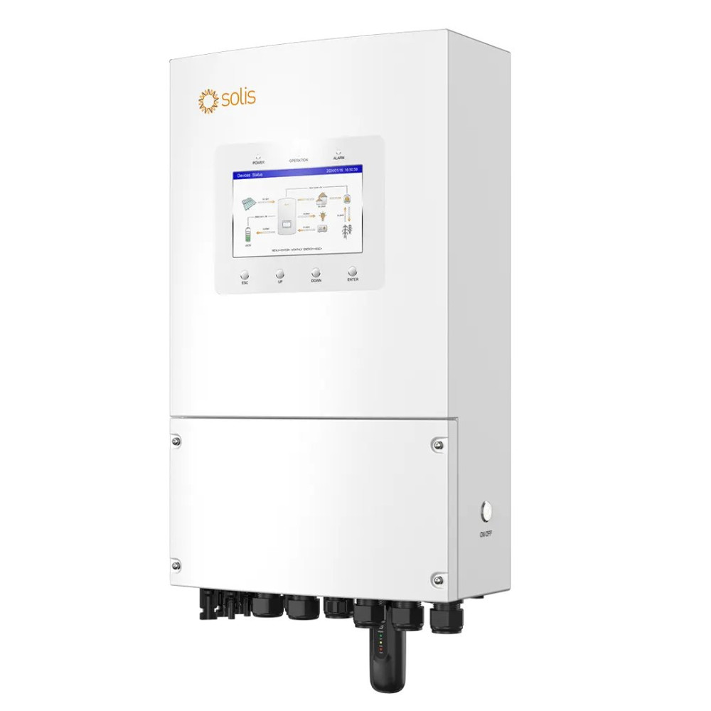 Гібридний інвертор Solis S6-EH1P8K-L-PLUS (8 кВт, 1 фаза, 2 MPPT, LV)
