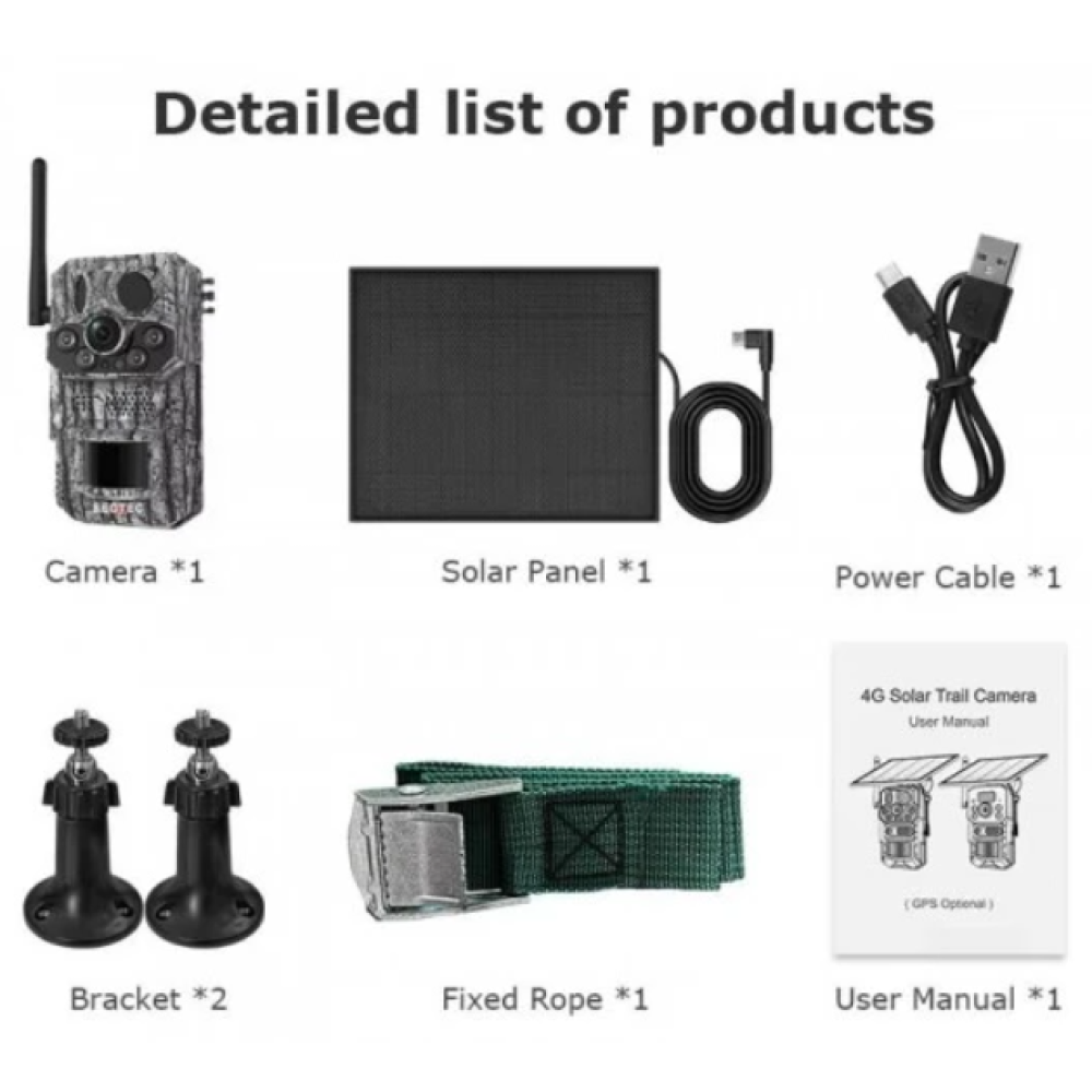 Фотопастка Sectec ST-CH808 GPS (7800mAh, сонячна панель)