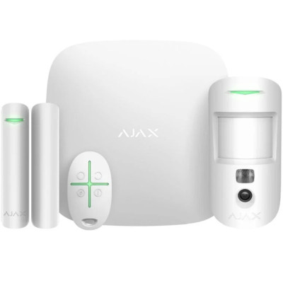 Комплект бездротової сигналізації Ajax StarterKit Cam Plus white з фотофіксацією тривог (117597.66.WH1)