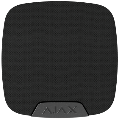 Беспроводная сирена Ajax Superior HomeSiren Jeweller black с клеммой для светодиода (67731.11.BL1)