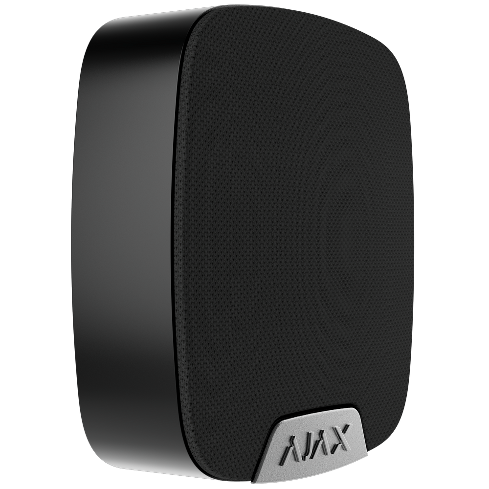 Беспроводная сирена Ajax Superior HomeSiren Jeweller black с клеммой для светодиода (67731.11.BL1)