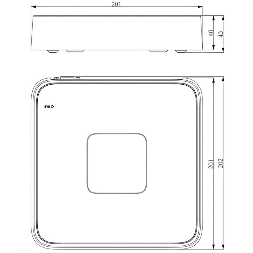 4-канальный NVR-видеорегистратор Tiandy TC-R3104 Spec: I/B/P4/C/Eu/L/S/V2.0