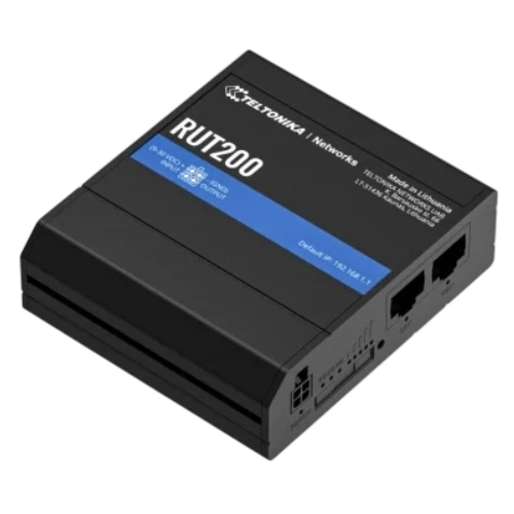 Промышленный сотовый маршрутизатор Teltonika RUT200 c 4G LTE, Wi-Fi