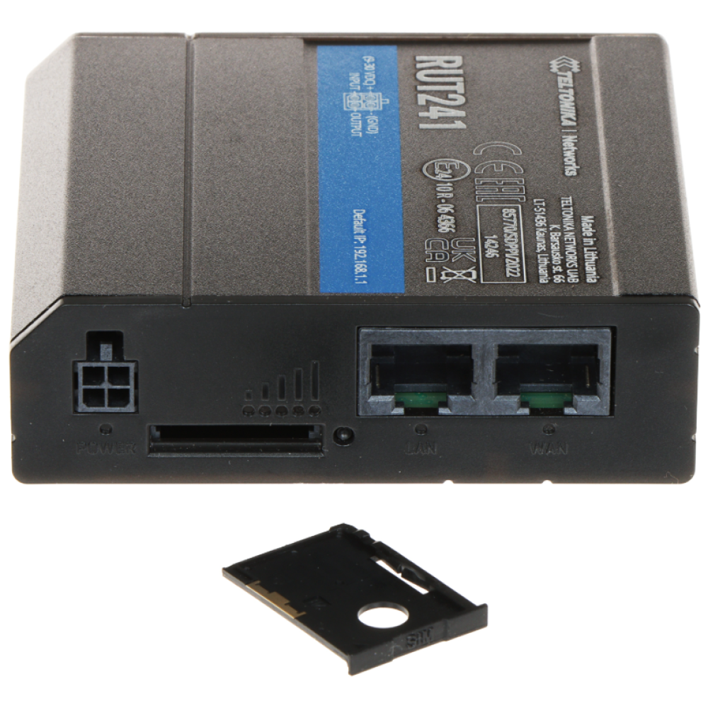 Промышленный сотовый маршрутизатор Teltonika RUT241 c 4G LTE, Wi-Fi, eSIM