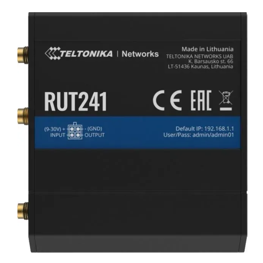 Промышленный сотовый маршрутизатор Teltonika RUT241 c 4G LTE, Wi-Fi, eSIM