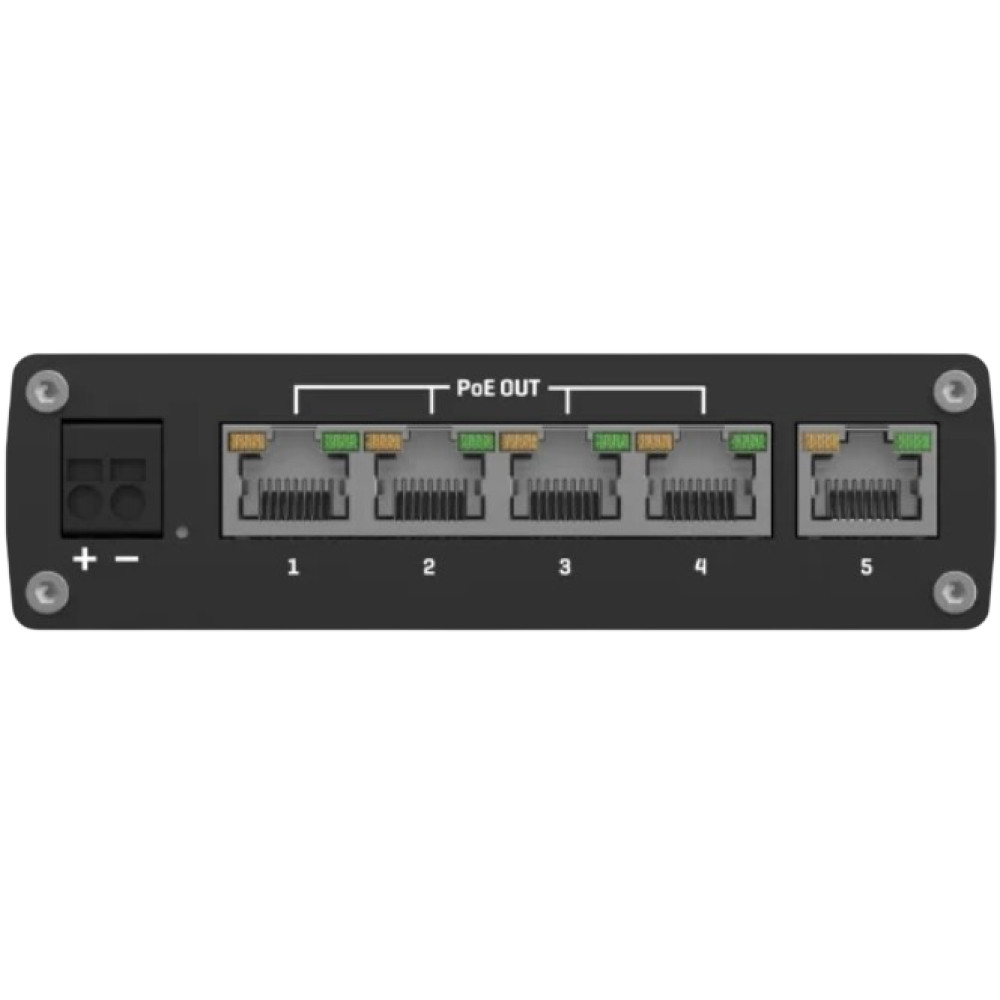 5-портовый коммутатор Teltonika TSW101 POE+ неуправляемый для использования в транспорте