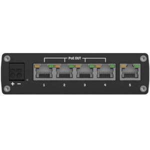 5-портовый коммутатор Teltonika TSW101 POE+ неуправляемый для использования в транспорте
