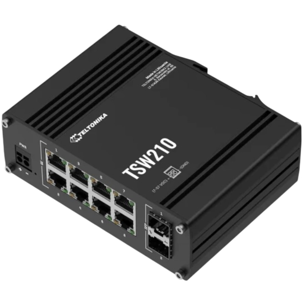 10-портовый коммутатор Teltonika TSW210 неуправляемый