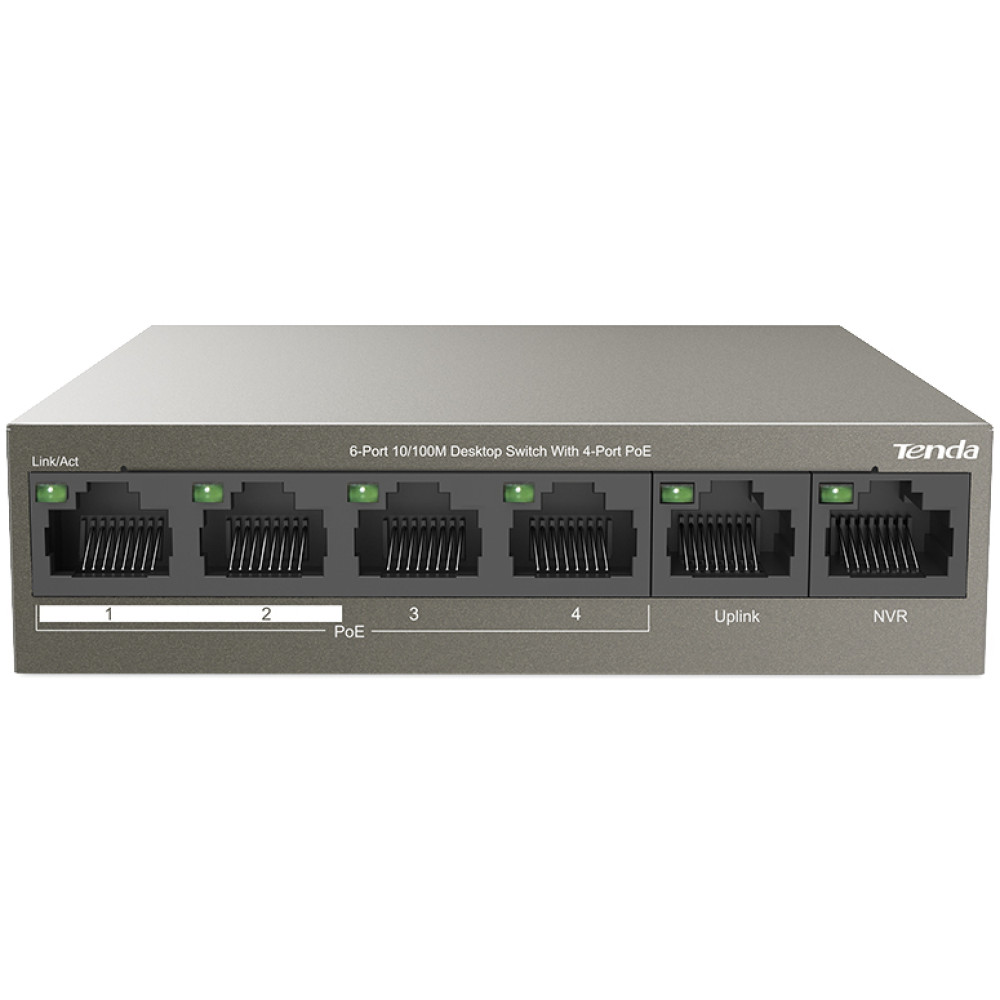 Комутатор Tenda TEF1106P-4-63W некерований