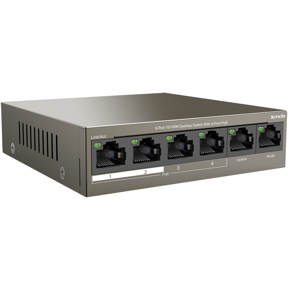 Комутатор Tenda TEF1106P-4-63W некерований