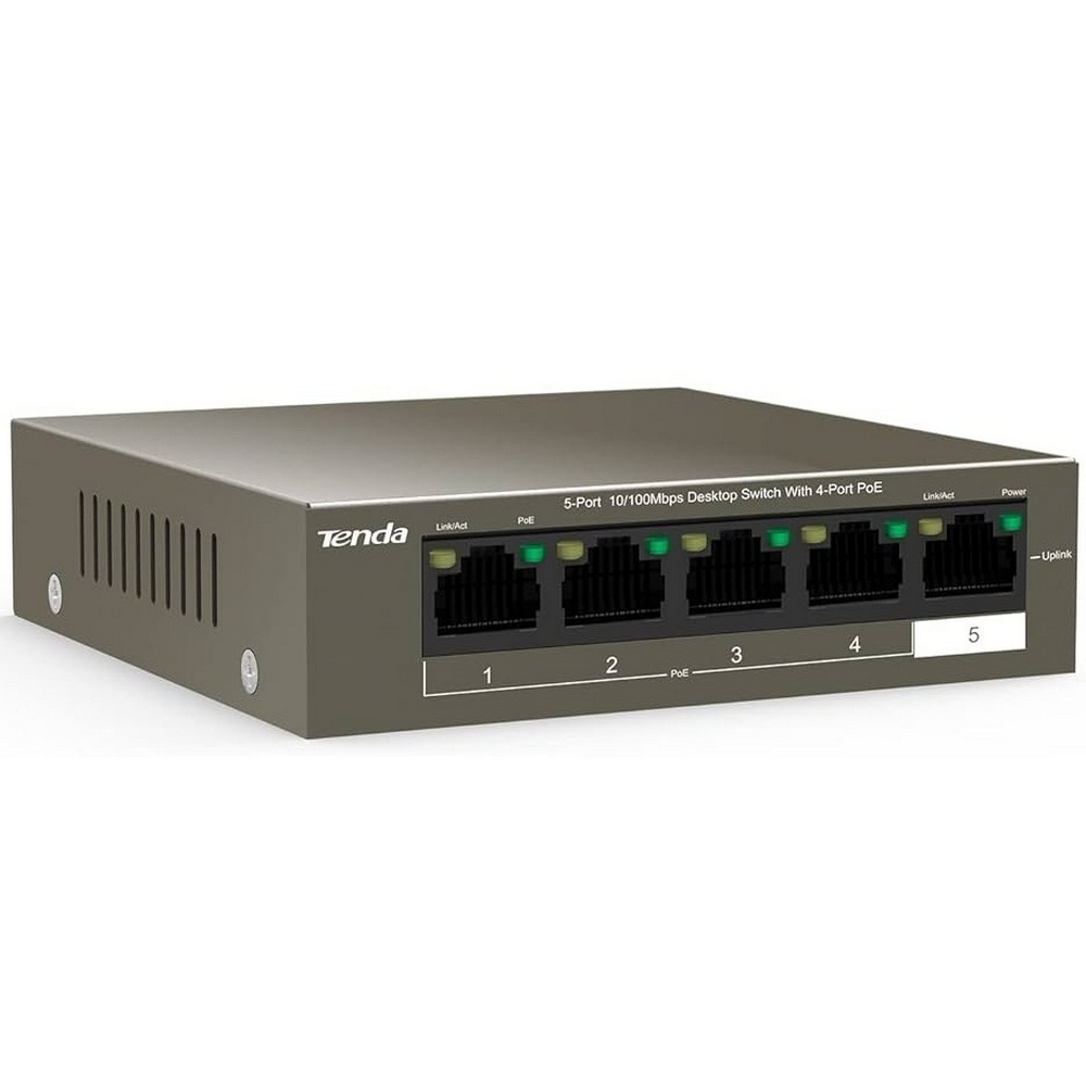 Коммутатор Tenda TEF1105P-4-38W неуправляемый