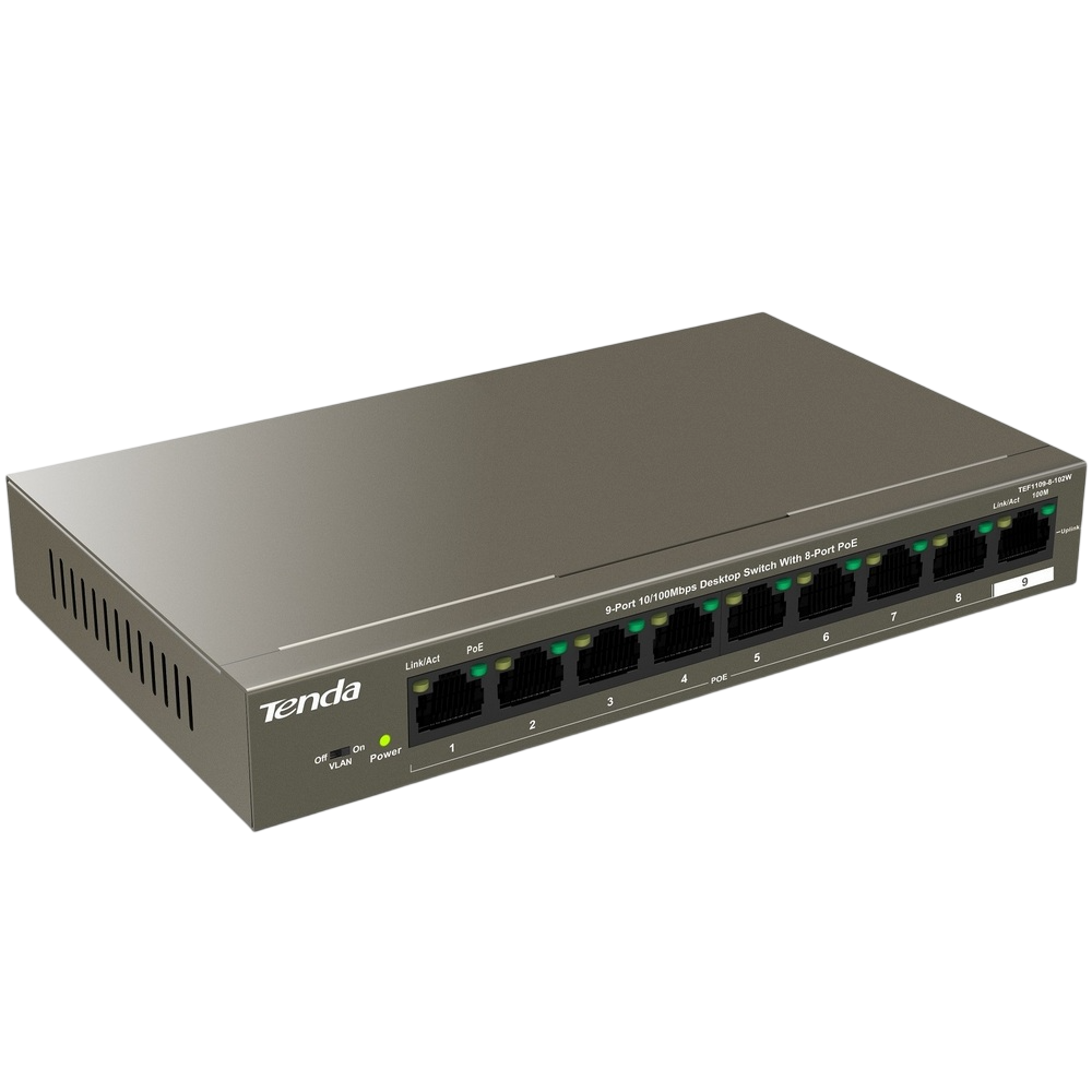 Комутатор Tenda TEF1109P-8-102W