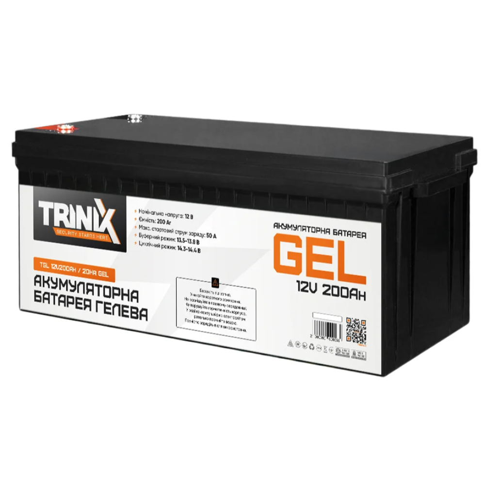 Акумуляторна батарея гелева 12В 200Аг Trinix TGL12V200Ah/20Hr GEL