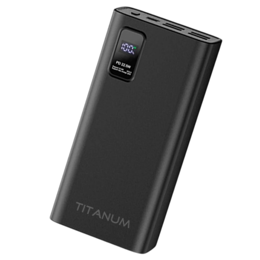 Павербанк Videx TITANUM 728S Black (30000 мА·ч / 22.5 Вт)
