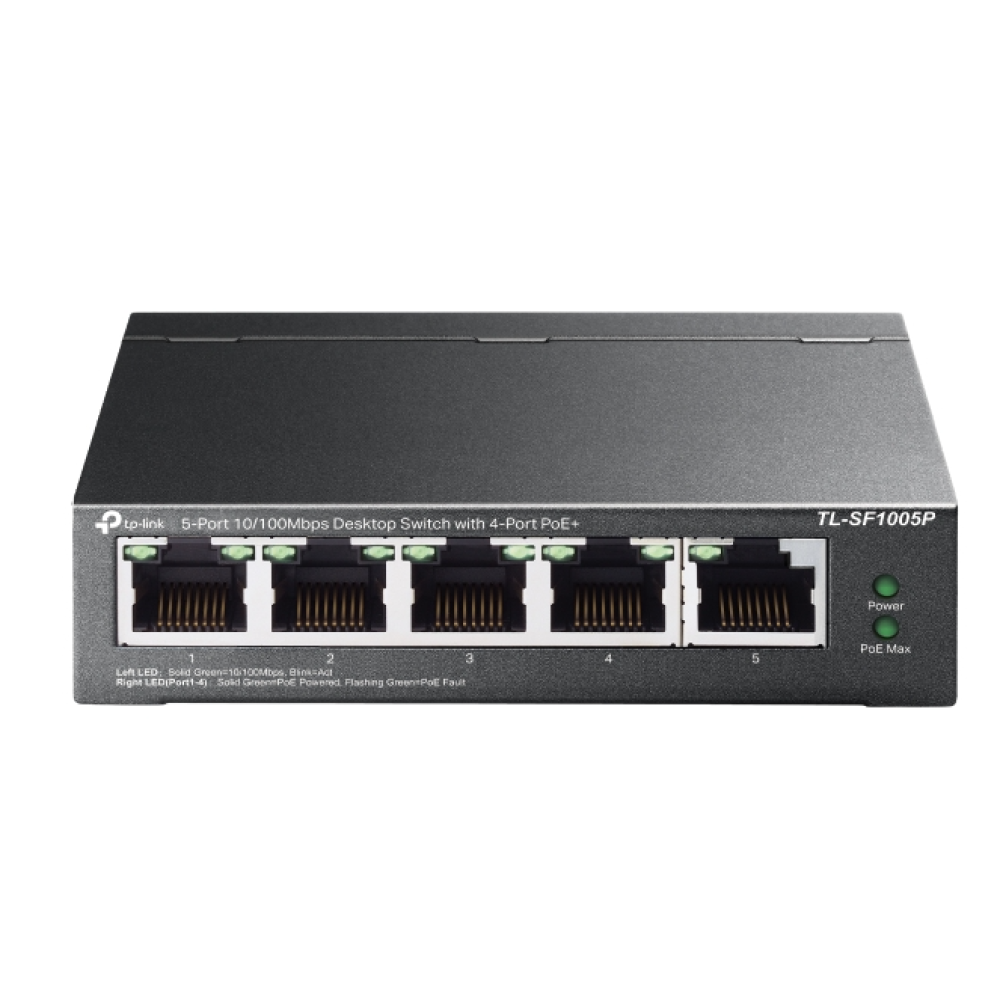 5-портовый PoE-коммутатор TP-Link TL-SF1005P неуправляемый