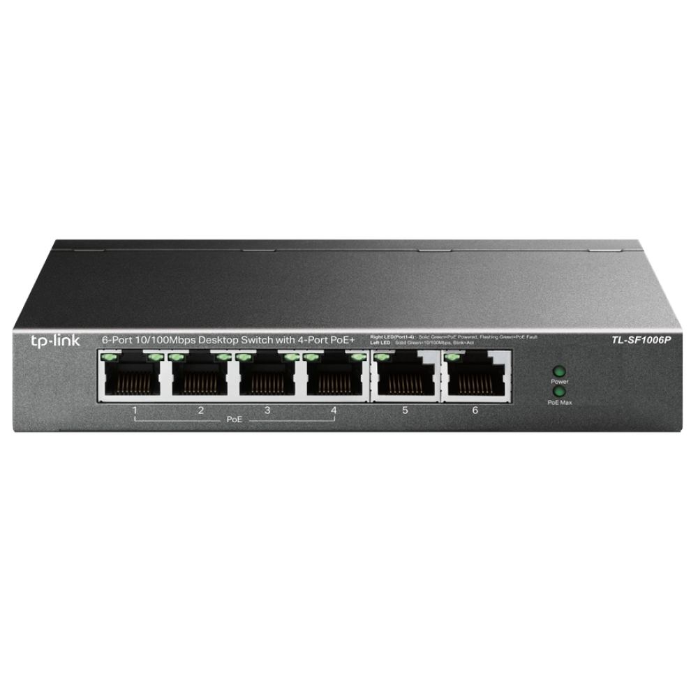 6-портовый PoE-коммутатор TP-Link TL-SF1006P неуправляемый