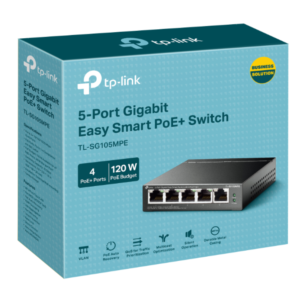5-портовый PoE-коммутатор TP-Link TL-SG105MPE управляемый