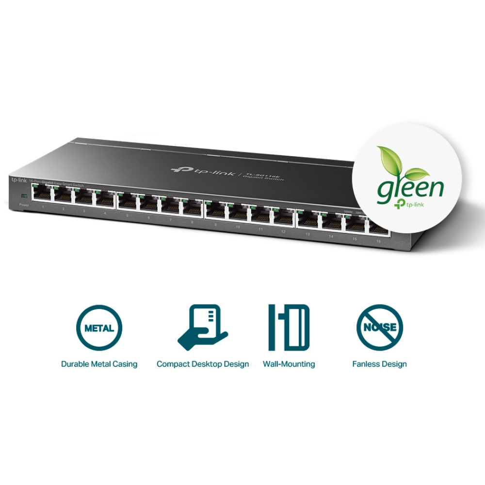 16-портовий комутатор TP-Link TL-SG116E керований