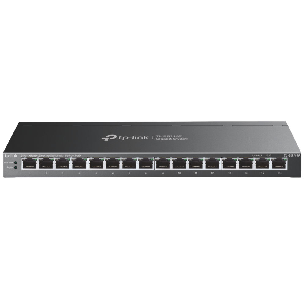 16-портовий PoE-комутатор TP-Link TL-SG116P некерований