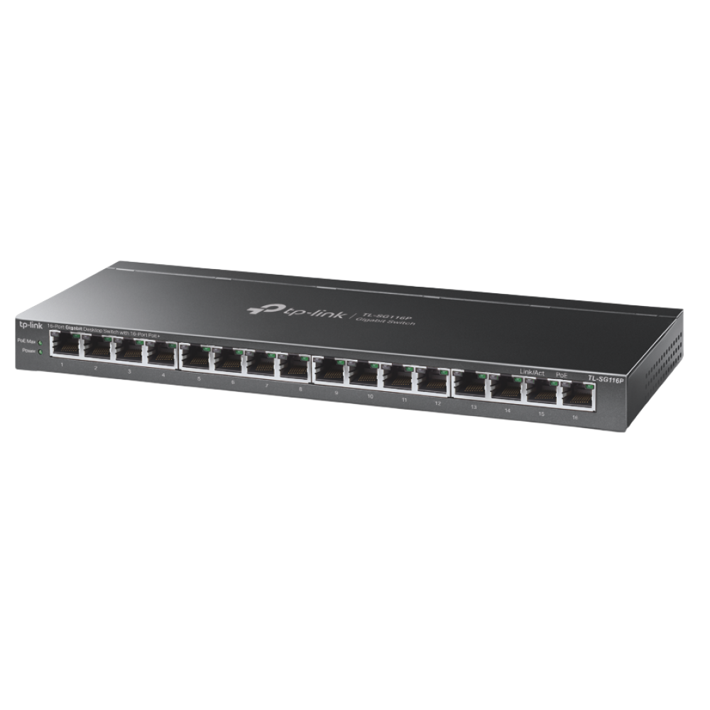 16-портовий PoE-комутатор TP-Link TL-SG116P некерований