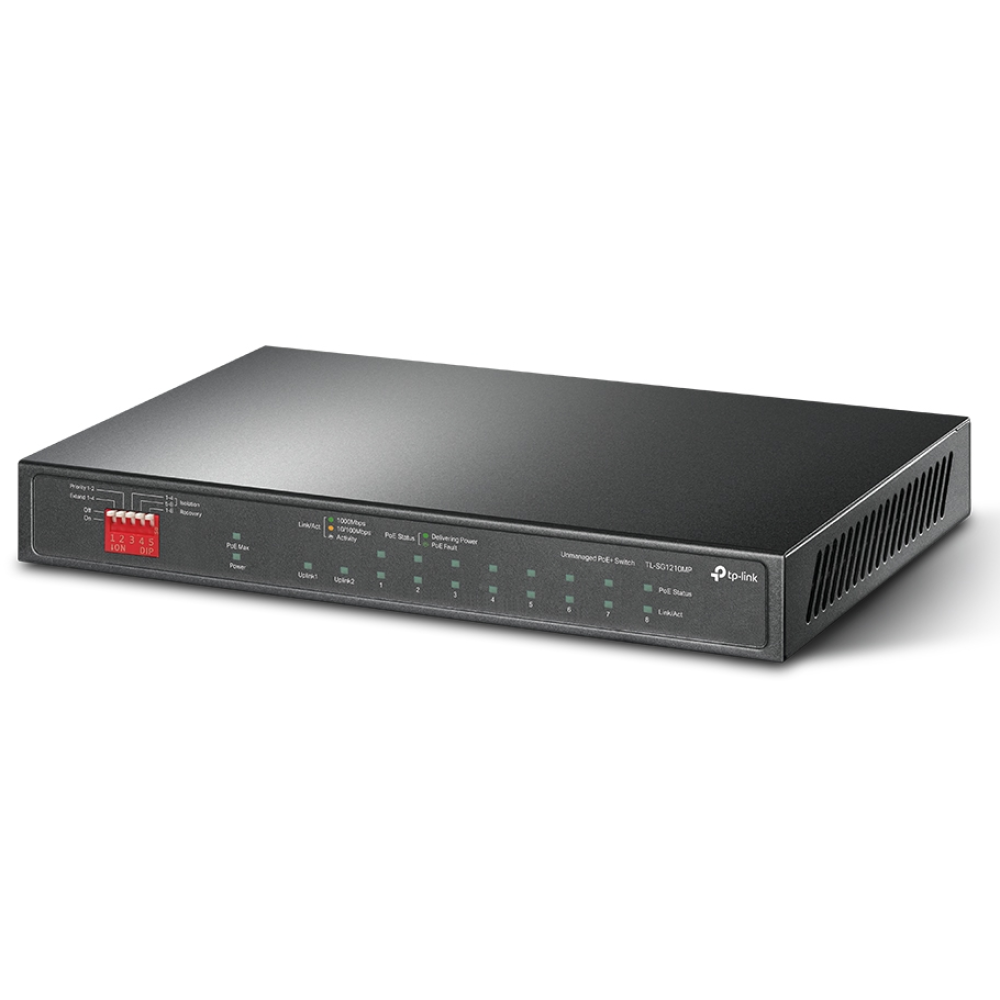 10-портовый PoE-коммутатор TP-Link TL-SG1210MP, неуправляемый