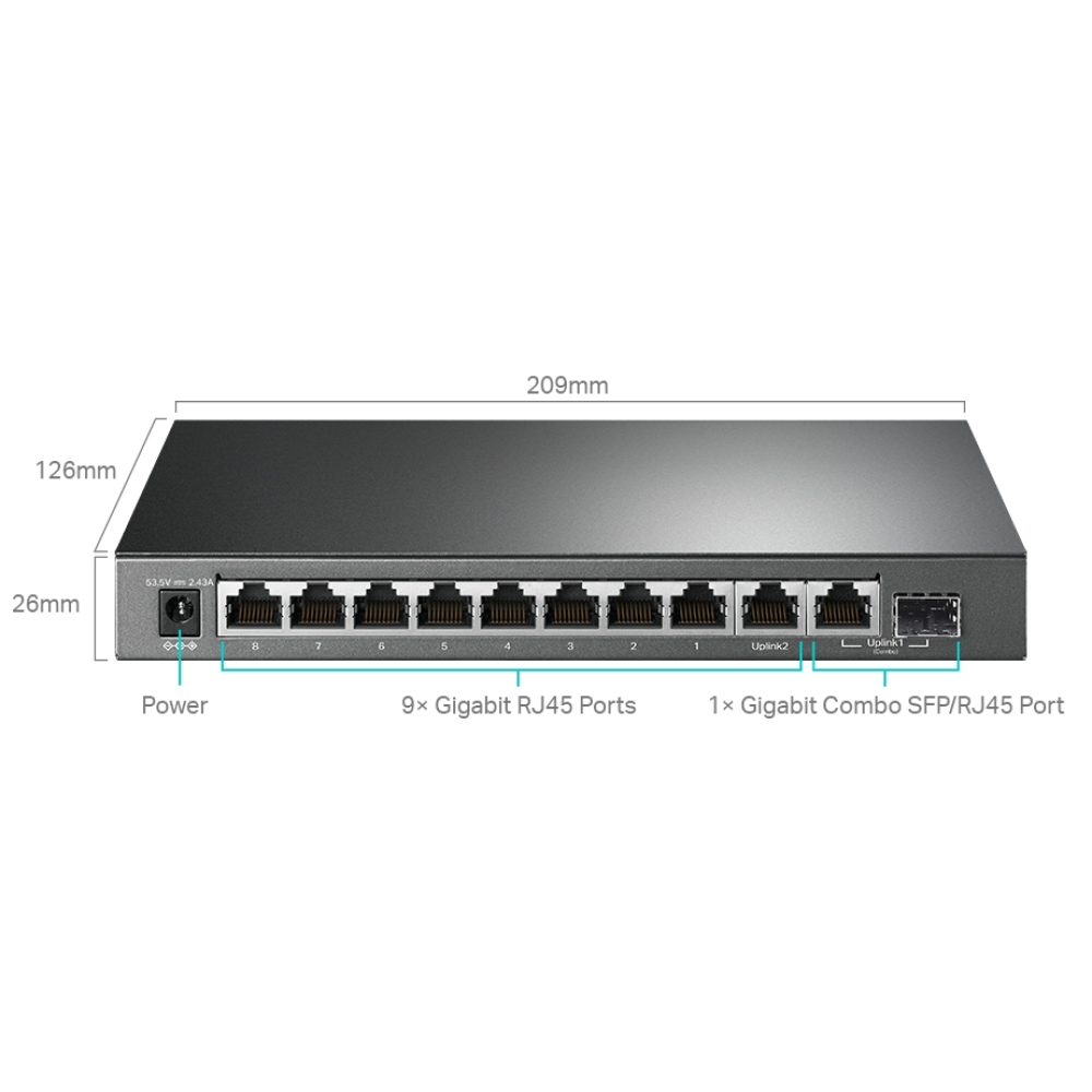 10-портовый PoE-коммутатор TP-Link TL-SG1210MPE