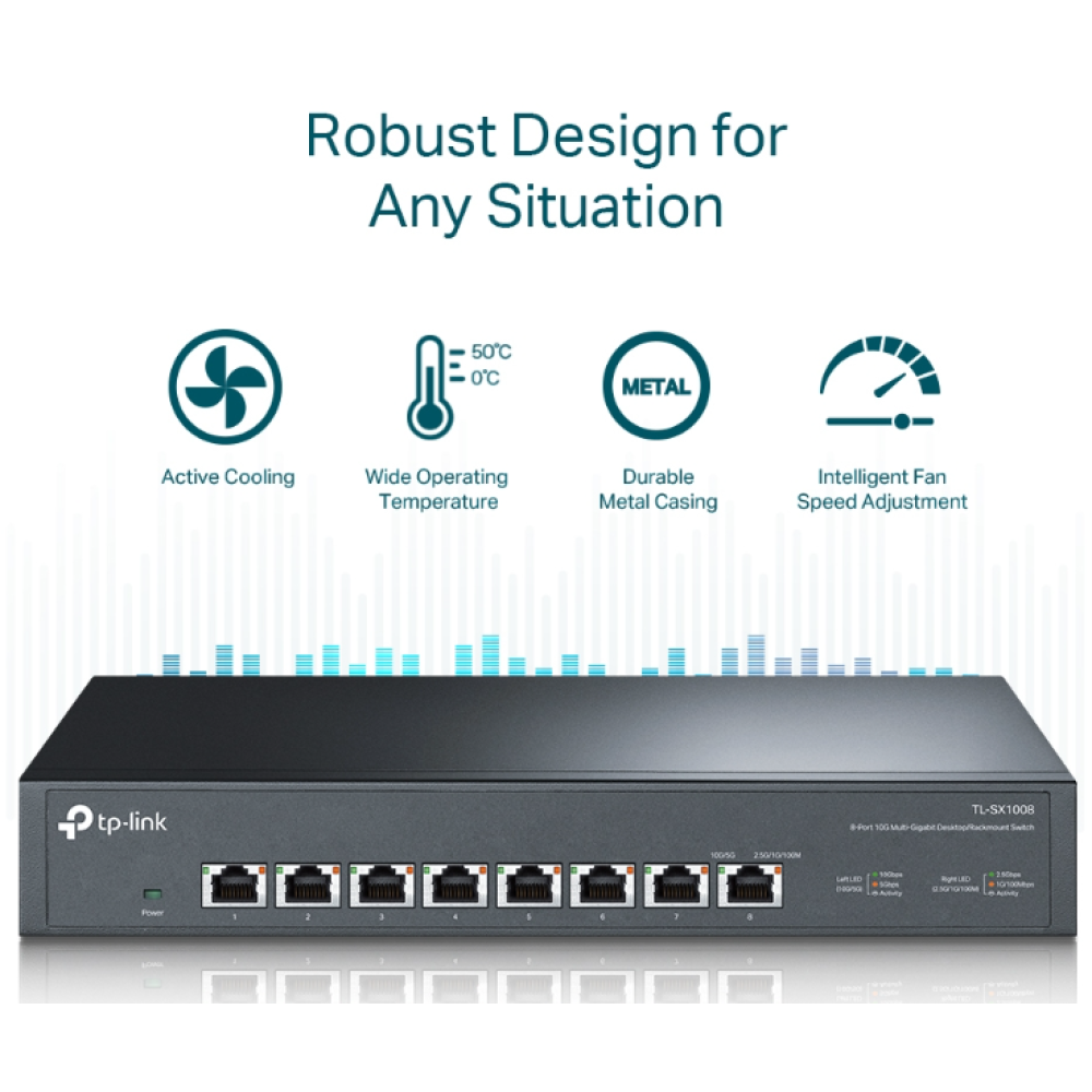 8-портовый коммутатор TP-Link TL-SX1008 неуправляемый