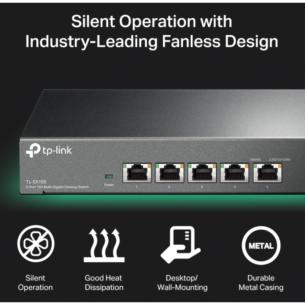 5-портовый коммутатор TP-Link TL-SX105 неуправляемый