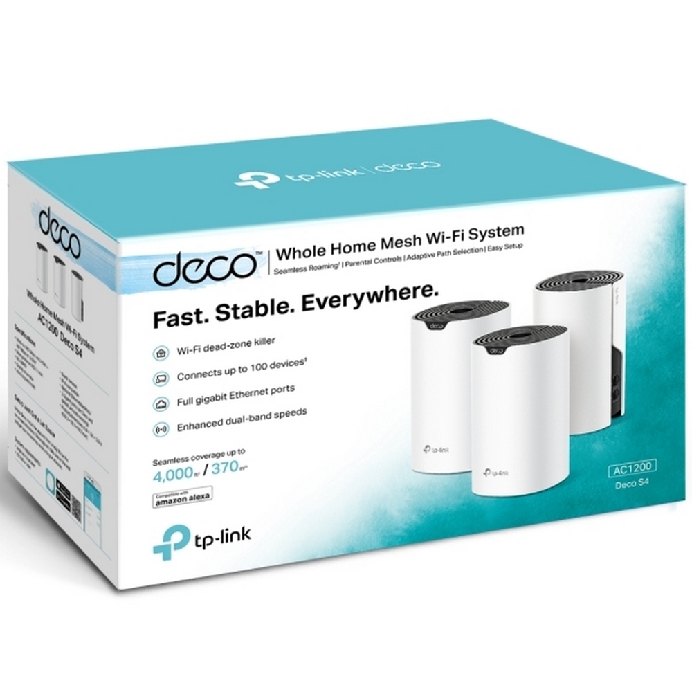 Комплект TP-Link Deco S4 (3-pack) з трьох Mesh Wi-Fi маршрутизаторів