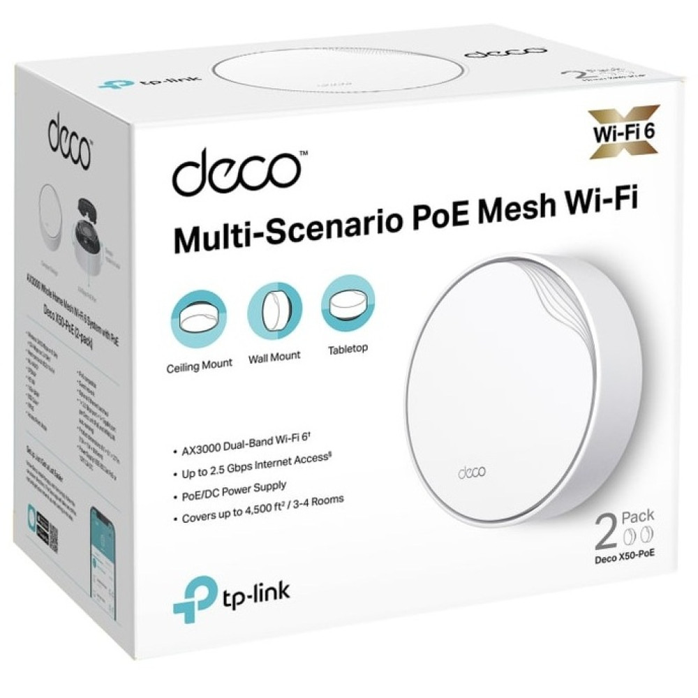 Wi-Fi Mesh-система TP-Link Deco X50-PoE (3-pack)