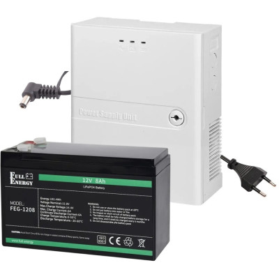Комплект ДБЖ IQ Energy UPS-1203LFP-8 (12V/36W/8Аh/96Wh) для роутерів, LiFePO4
