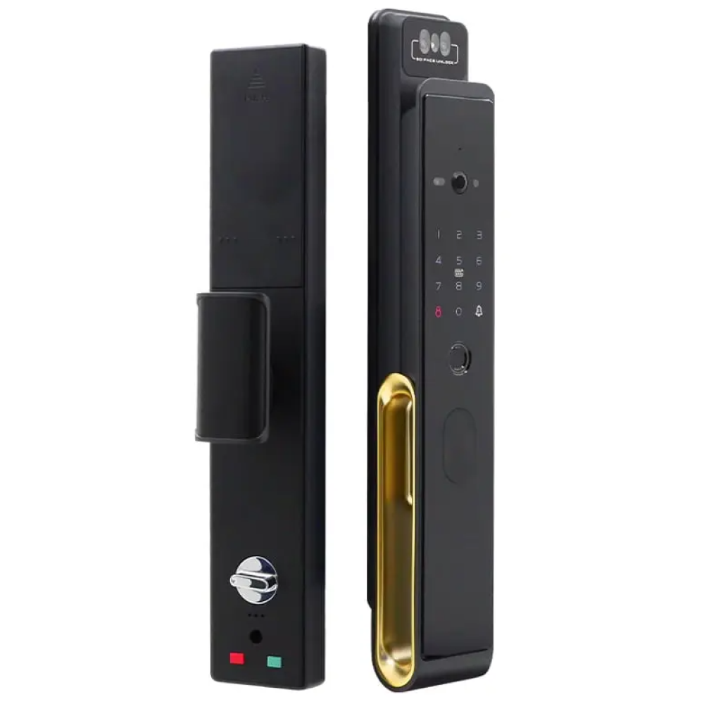 Замок биометрический автономный Trinix TRL-8802BTV Black с WiFi и распознаванием лиц