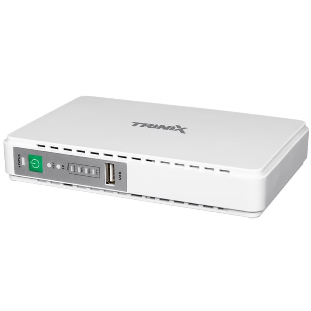 ДБЖ DC UPS Trinix TRX-MUPS-2512 (10000mAh) 5V/9V/12V/15V/24V/PoE, Li-ion 4*2.5Ah для роутера і медіаконвертера