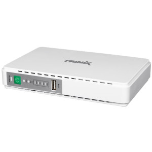 ДБЖ DC UPS Trinix TRX-MUPS-2512 (10000mAh) 5V/9V/12V/15V/24V/PoE, Li-ion 4*2.5Ah для роутера і медіаконвертера