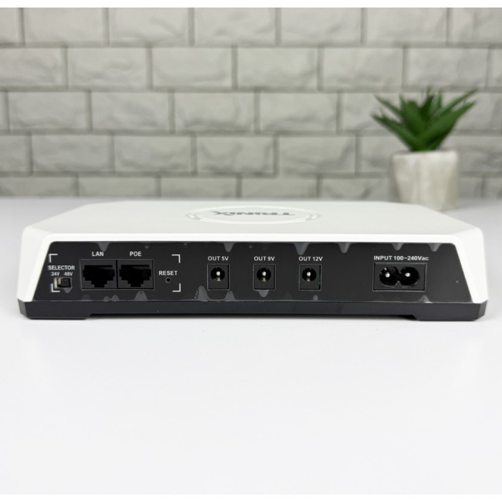ДБЖ DC UPS Trinix TRX-MUPS-3648PoE (20000mAh LiFePo4) 5V/9V/12V/24V/48V/PoE, LiFePo4 4*5Ah, для роутера і медіаконвертера