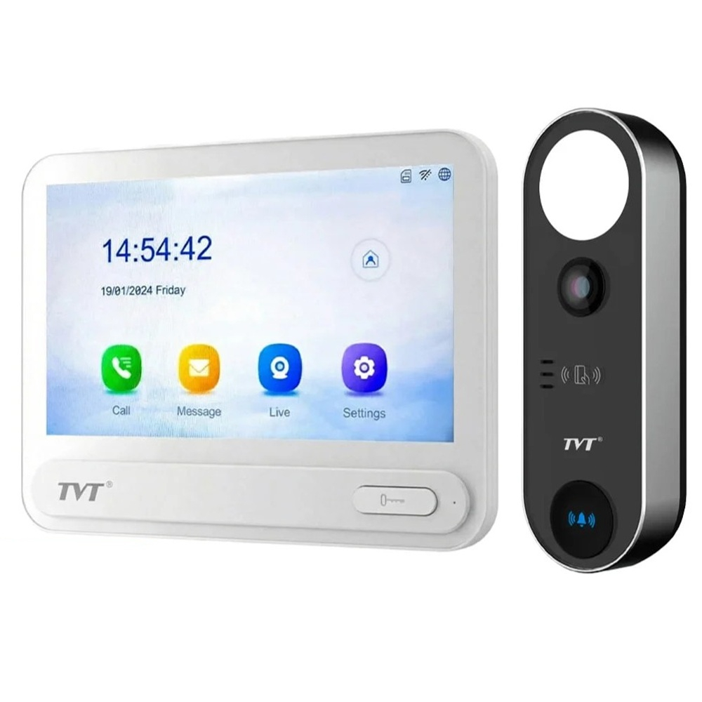 Комплект IP-відеодомофона з Wi-Fi TVT TE-KT6101-001 White