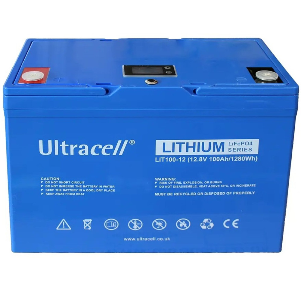 Акумуляторна батарея Ultracell LiFePO4 12 (12.8) V 100 Ah/1280 W (1.28 kW) Grade A STANDARD