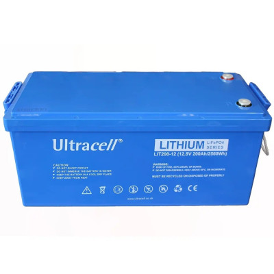 Аккумуляторная батарея Ultracell LiFePO4 12(12.8)V 200Ah/ 2560W(2.56kW) Grade A STANDARD