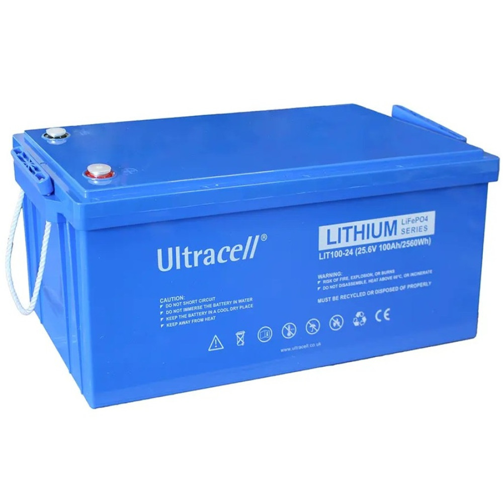 Акумуляторна батарея Ultracell LiFePO4 24(25.6)V 100Ah/ 2560W(2.56kW) Grade A STANDARD