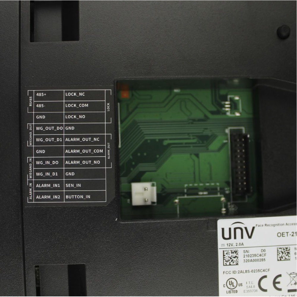 Терминал биометрический Uniview OET-213H-BTS1-BD