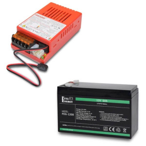Комплект безперебійного живлення БП Faraday Electronics UPS 35W Smart ASCH PL (LFP) + літієвий (LiFePO4) акумулятор 12В 8А·год Full Energy FEG-128