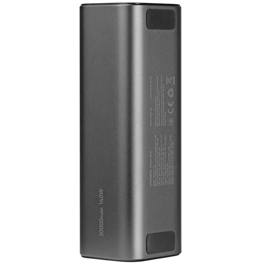 Повербанк 30000mAh VIDEX VPB-316 162W PD140W +Display