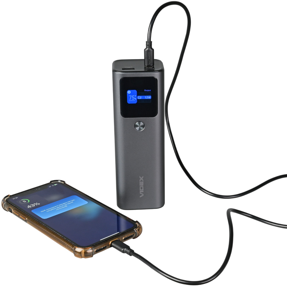 Повербанк 30000mAh VIDEX VPB-316 162W PD140W +Display