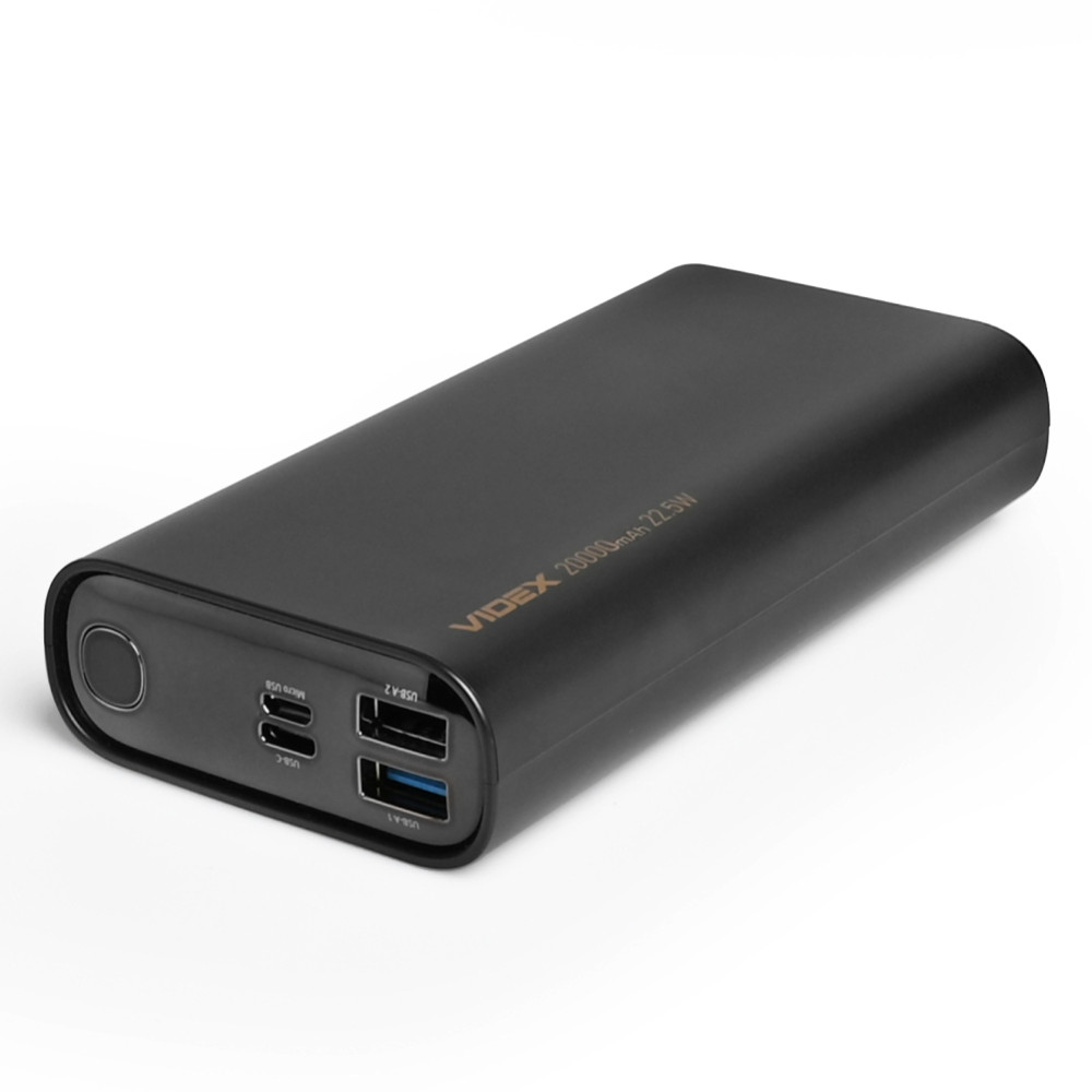 Повербанк VIDEX VPB-320 22.5W Black 20000mAh