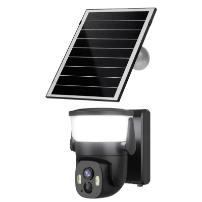 3 Мп Wi-Fi PTZ-відеокамера Light Vision VLC-6103WLS Black, з прожектором та сонячною панеллю