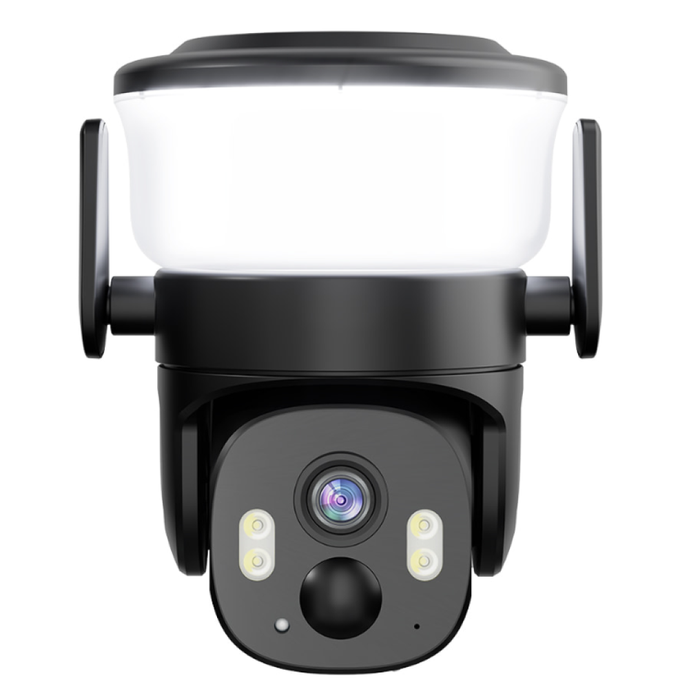 3 Мп Wi-Fi PTZ-відеокамера Light Vision VLC-6103WLS Black, з прожектором та сонячною панеллю