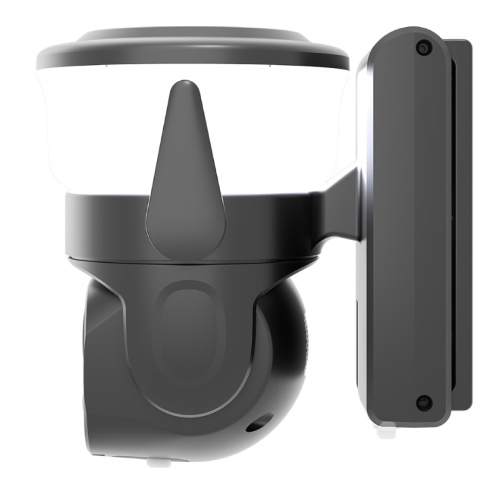 3 Мп Wi-Fi PTZ-відеокамера Light Vision VLC-6103WLS Black, з прожектором та сонячною панеллю