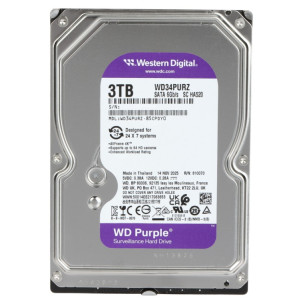Жорсткий диск Western Digital Purple Surveillance 3TB 5400rpm 128MB (WD34PURZ)